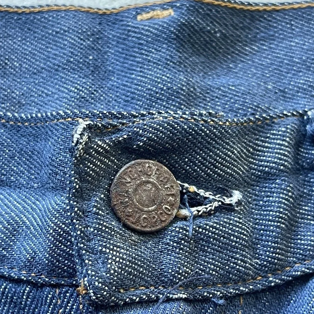 Vintage‎ 50s 60s Ranchcraft Jeans Blue Distressed Repaired Denim USA Talon 32x30